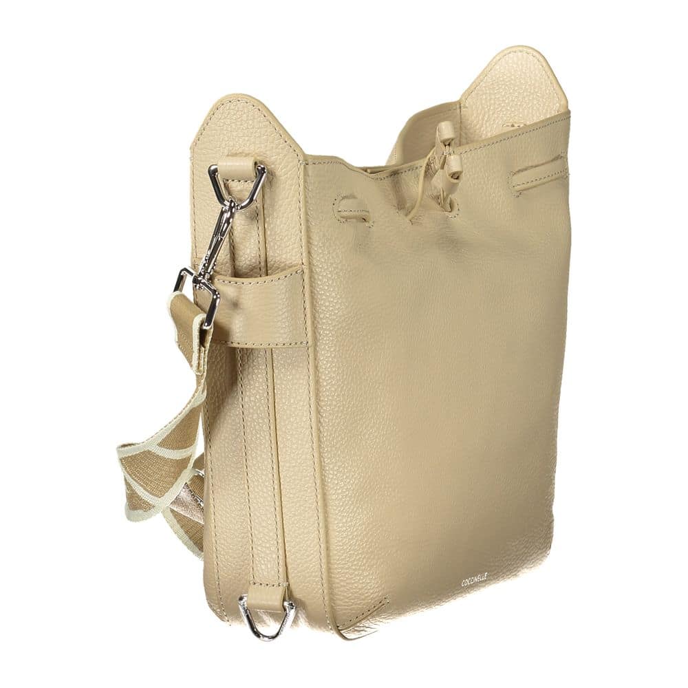 Coccinelle Beige Leather Women Handbag - Image 3