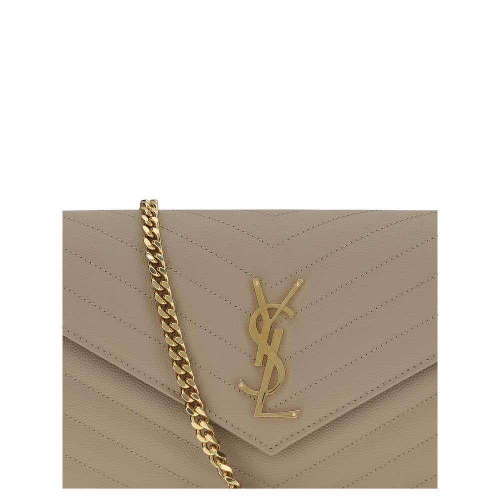 Saint Laurent Beige Calf Leather Bos Taurus Shoulder Bag - Image 4
