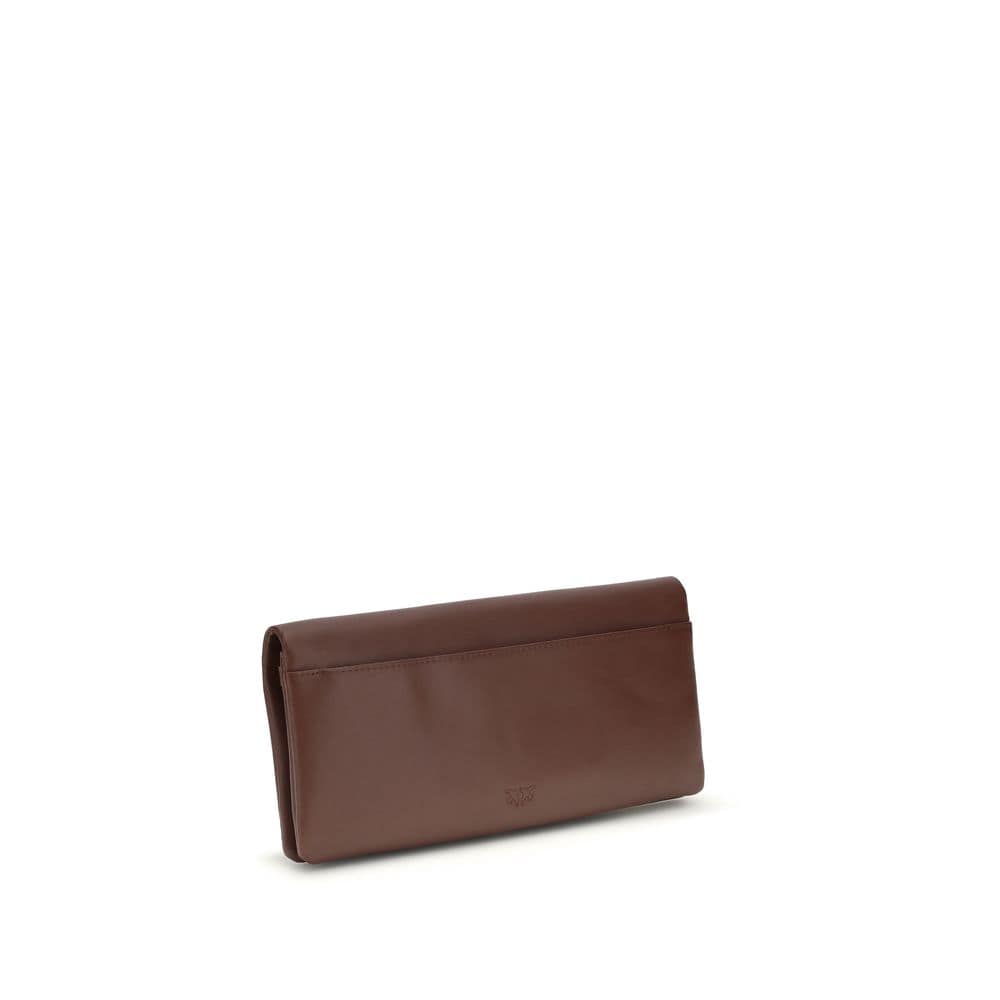 PINKO Bordeaux Calf Leather Bos Taurus Clutch Bag - Image 3