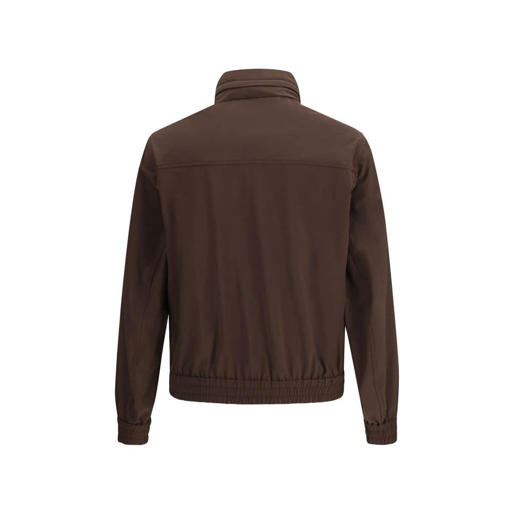 Brunello Cucinelli Brown Polyamide Full-Length Jacket - Image 2