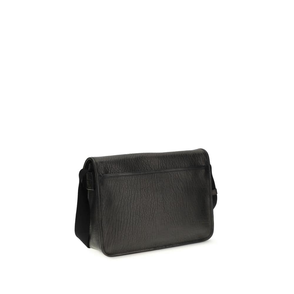 Saint Laurent Black Calf Leather Bos Taurus Shoulder Bag - Image 3