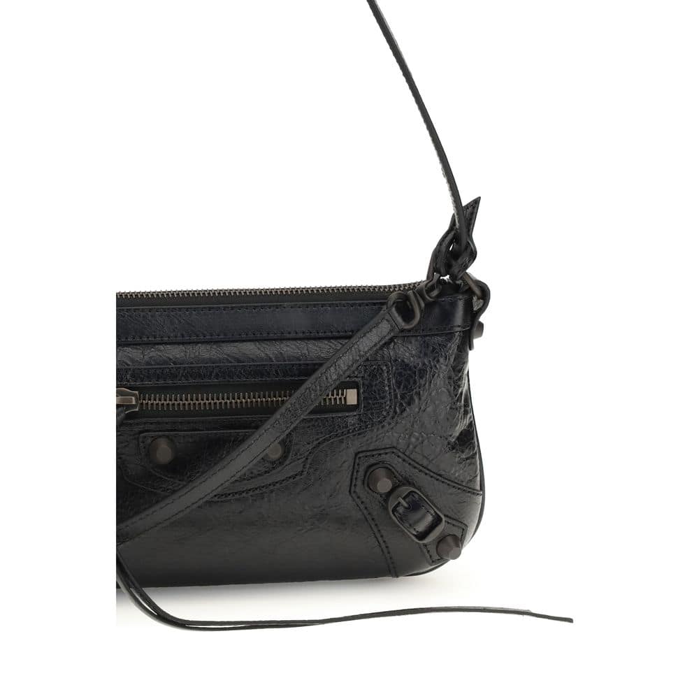 Balenciaga Black Lamb Ovis Aries Aries Shoulder Bag - Image 4