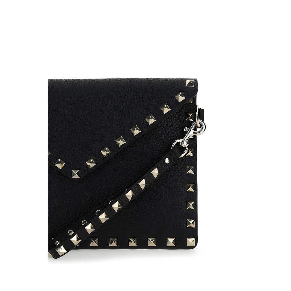 Valentino Garavani Black Calf Leather Bos Taurus Accessories - Image 3