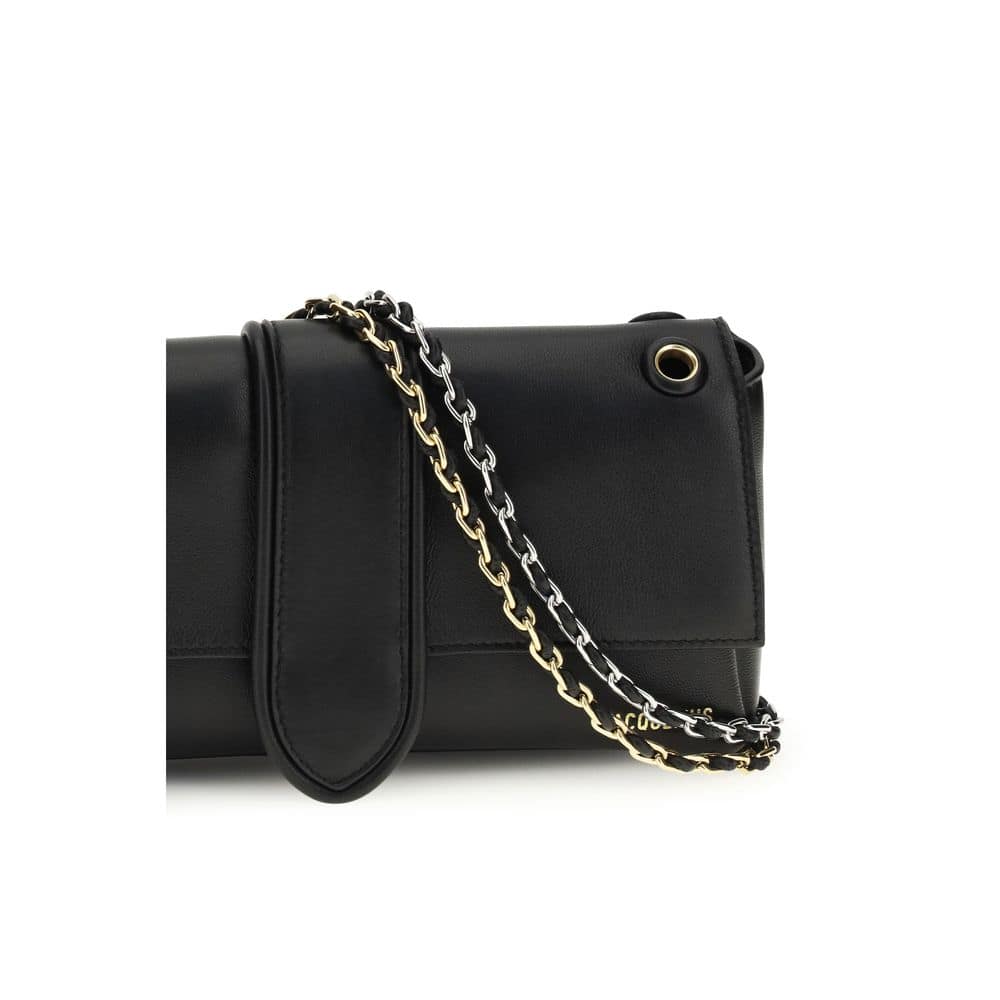 Jacquemus Black Calf Leather Bos Taurus Shoulder Bag - Image 4