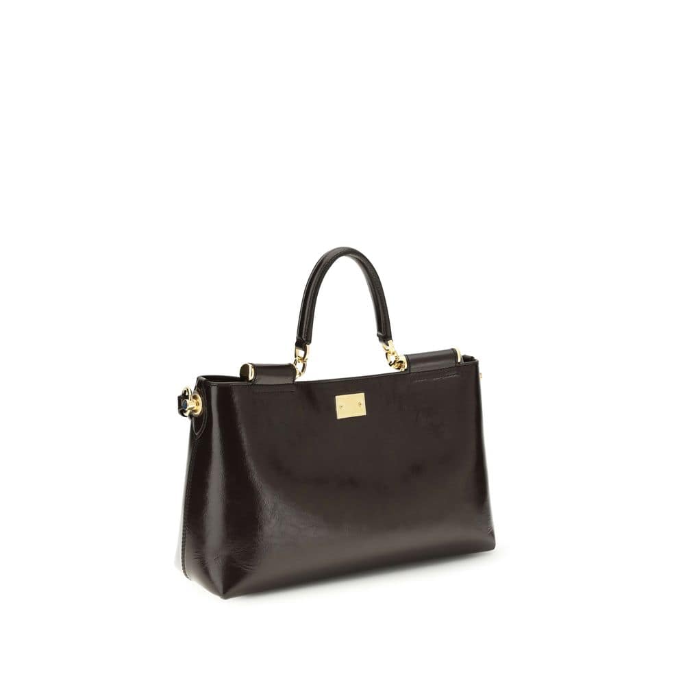 Dolce & Gabbana Brown Calf Leather Bos Taurus Handbag - Image 3