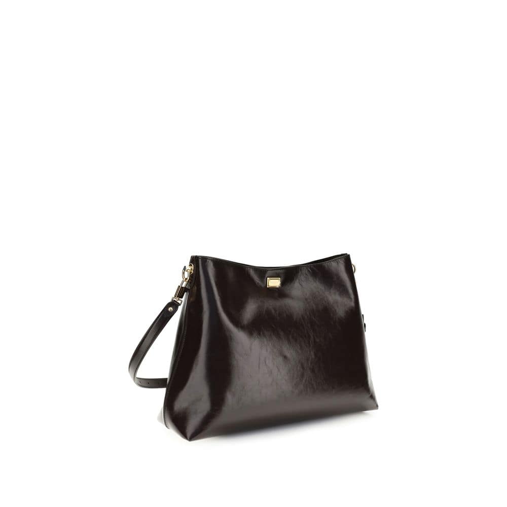 Dolce & Gabbana Brown Calf Leather Bos Taurus Shoulder Bag - Image 3
