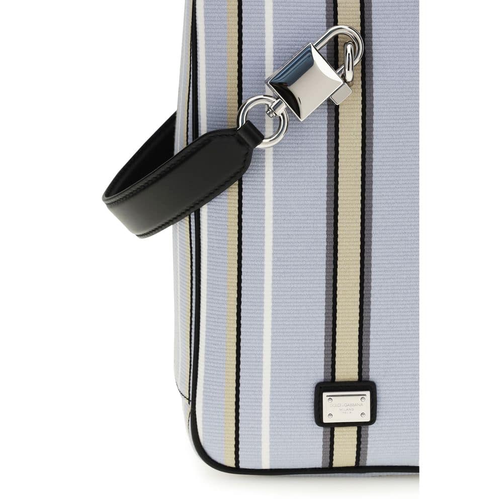 Dolce & Gabbana Blue Cotton Handbag - Image 4