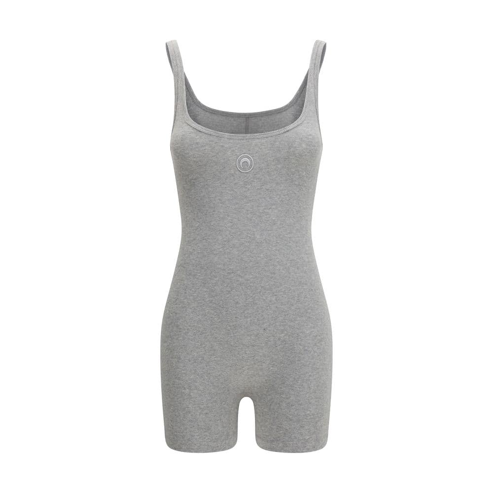 Marine Serre Gray Cotton Jumpsuit