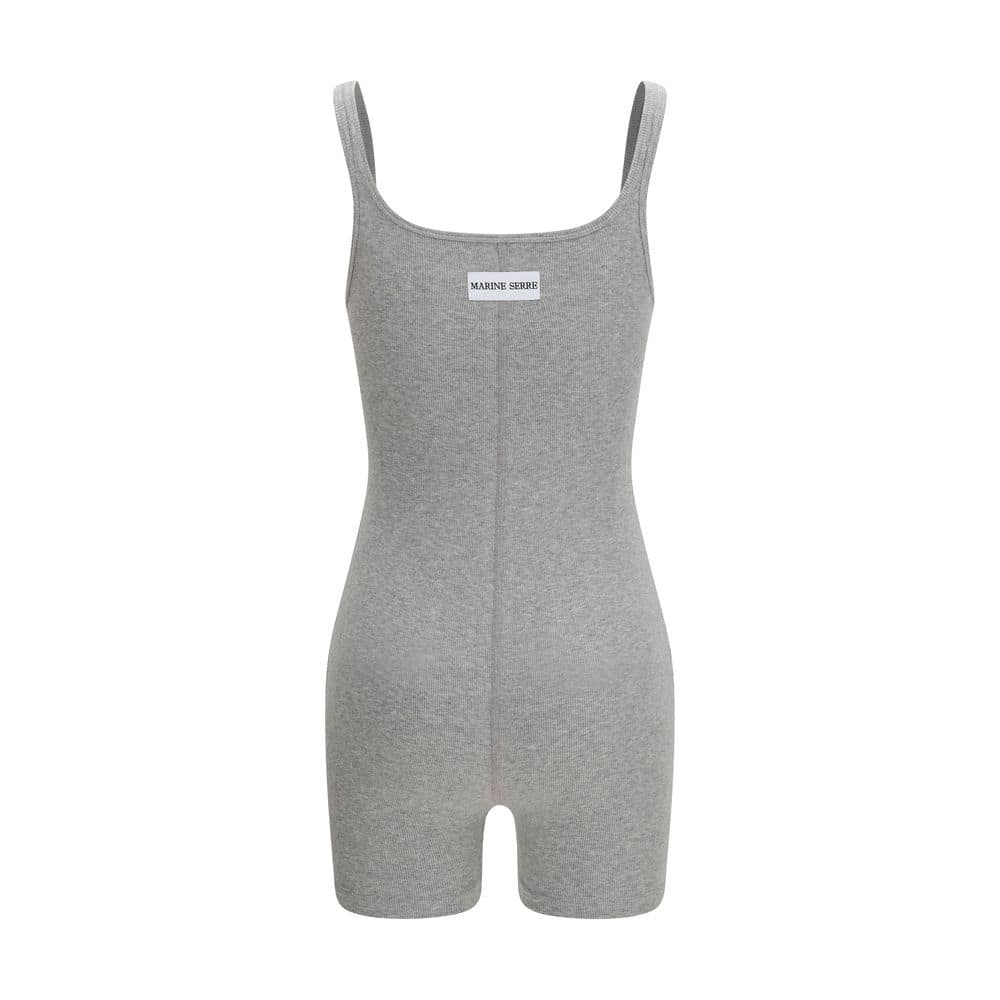 Marine Serre Gray Cotton Jumpsuit - Image 2