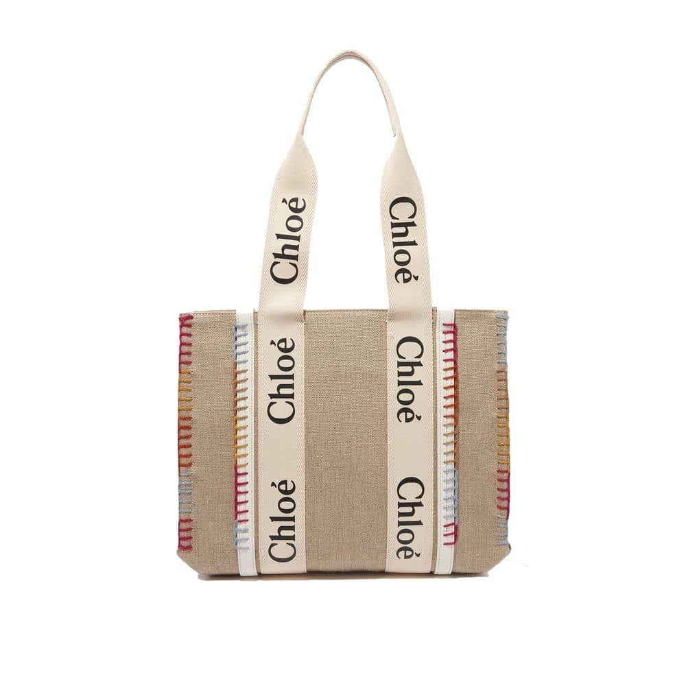 ChloƩ Beige Linen Tote Bag