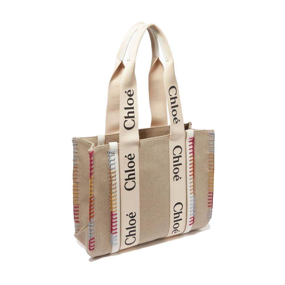 ChloƩ Beige Linen Tote Bag - Image 2