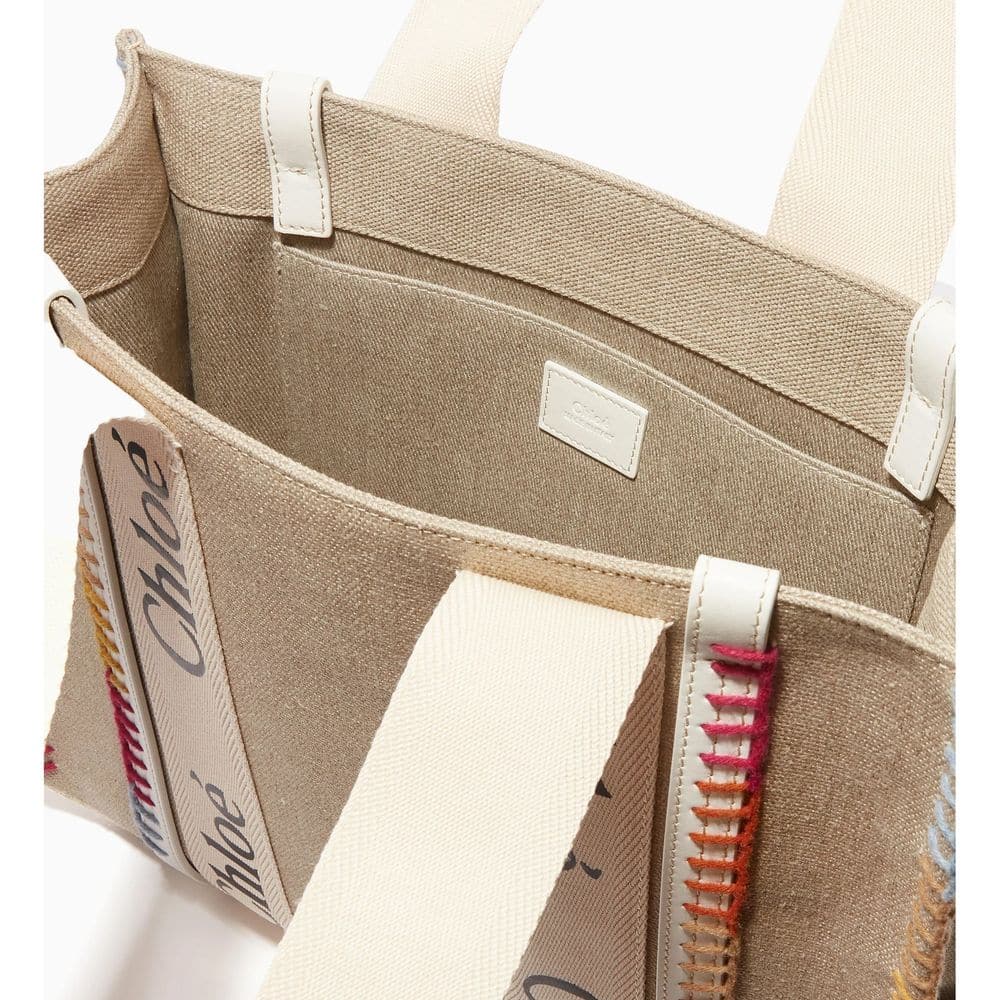 ChloƩ Beige Linen Tote Bag - Image 3