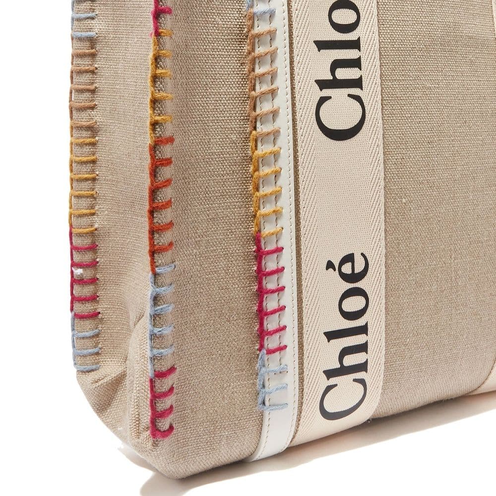 ChloƩ Beige Linen Tote Bag - Image 4