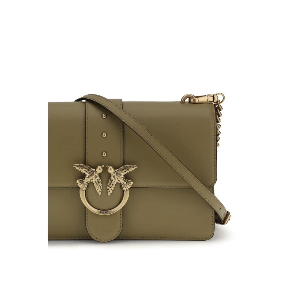 PINKO Bicolor Calf Leather Bos Taurus Shoulder Bag - Image 4