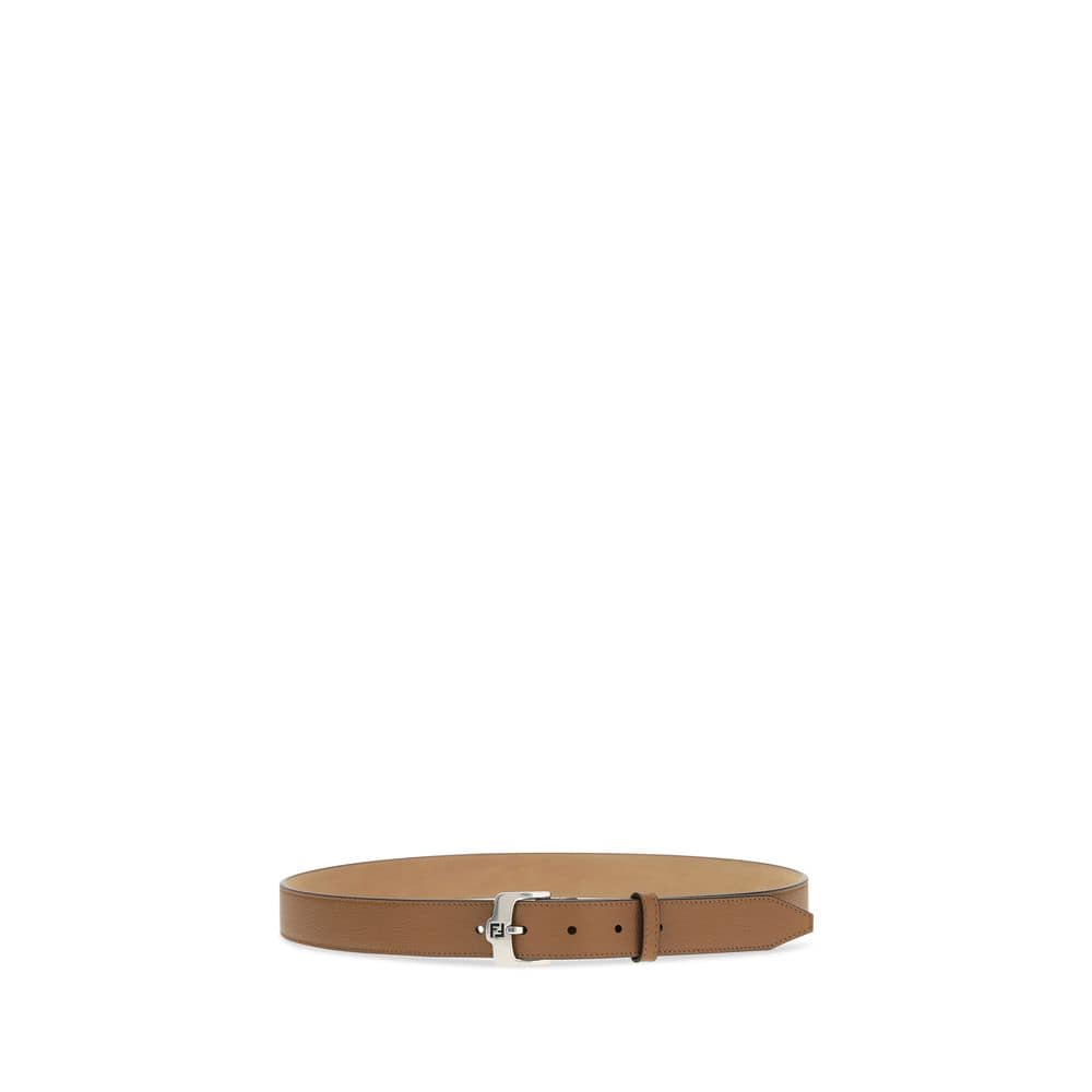 Fendi Brown Calf Leather Bos Taurus Belt - Image 2