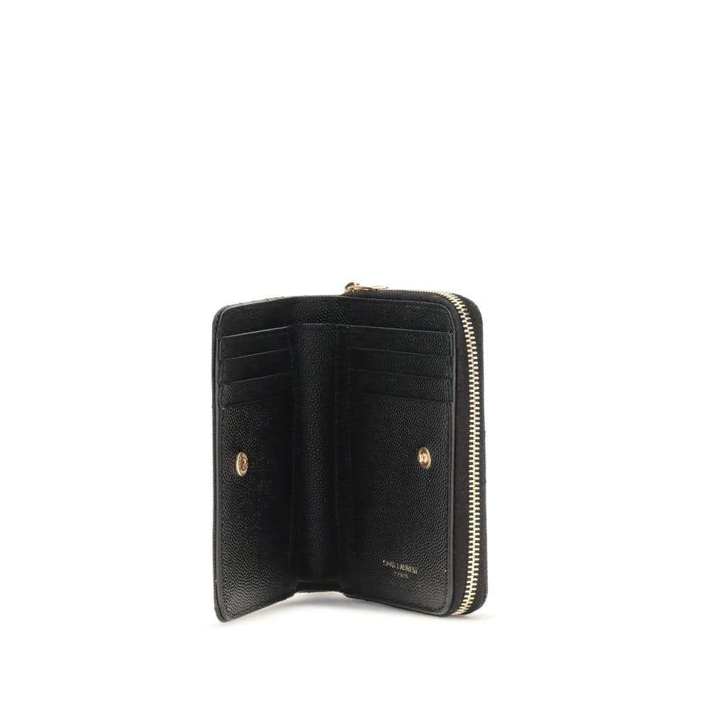 Saint Laurent Black Calf Leather Bos Taurus Wallet - Image 3