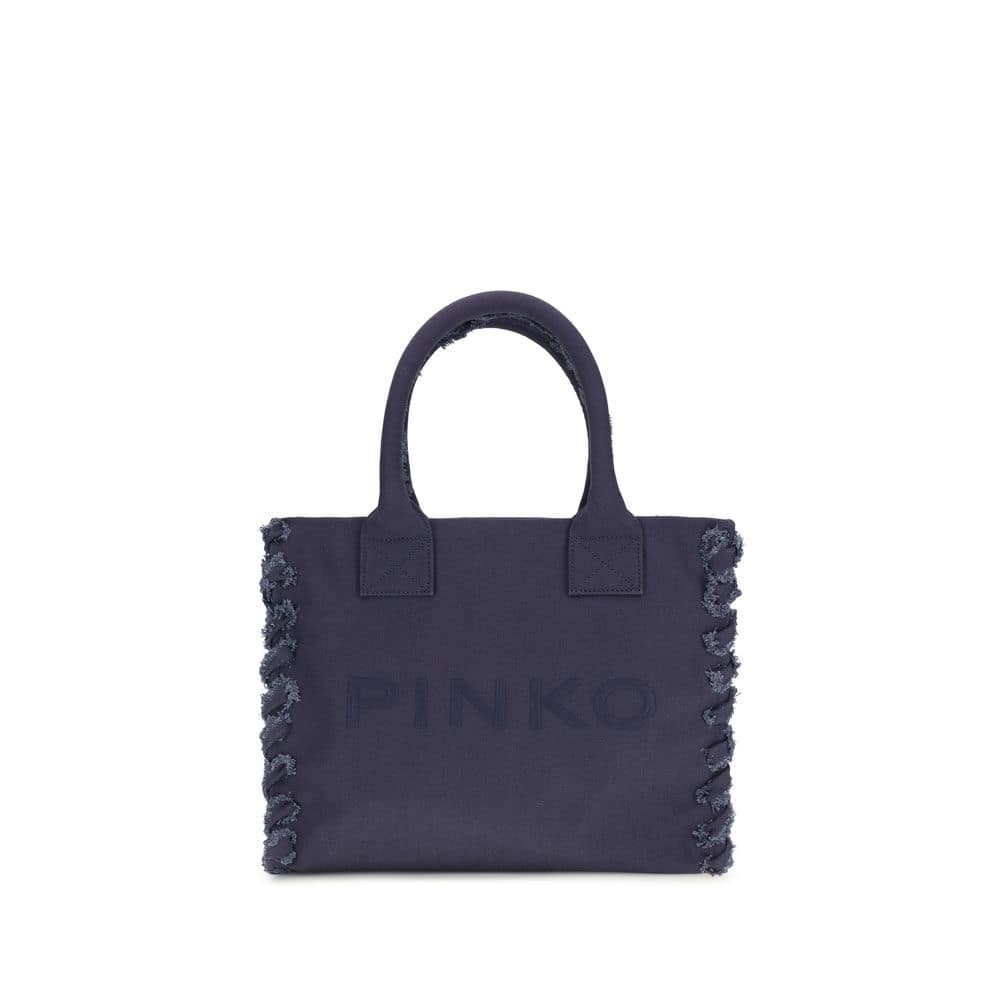 PINKO Blue Cotton Shoulder Bag
