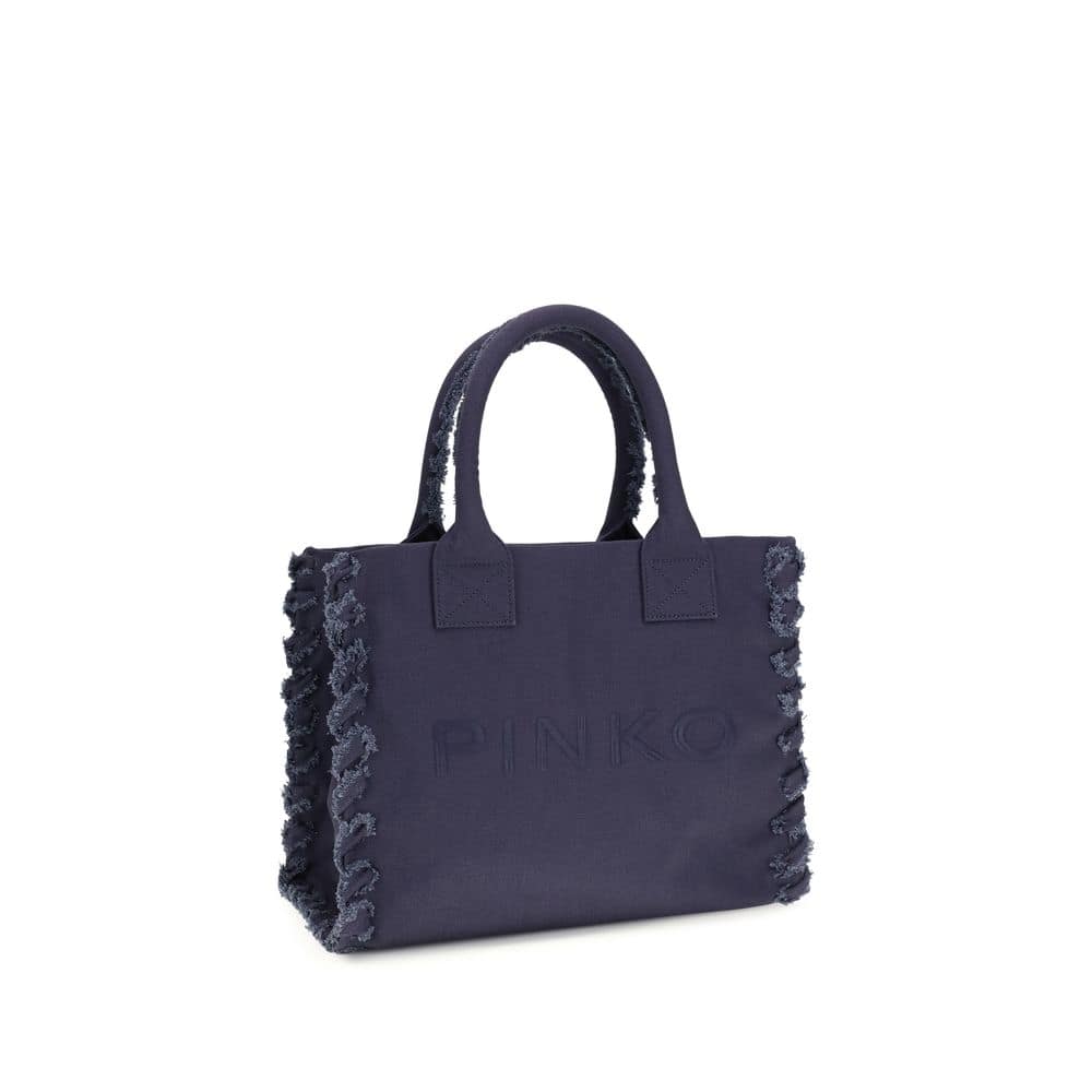 PINKO Blue Cotton Shoulder Bag - Image 2