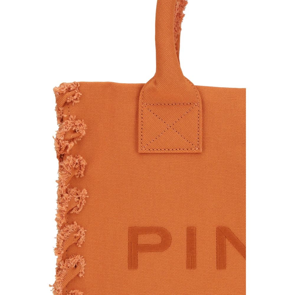 PINKO Orange Cotton Shoulder Bag - Image 4