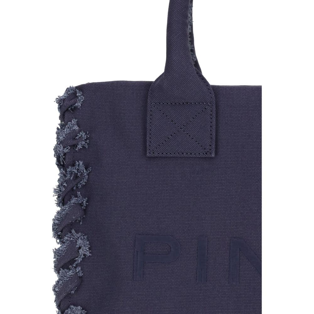 PINKO Blue Cotton Shoulder Bag - Image 4