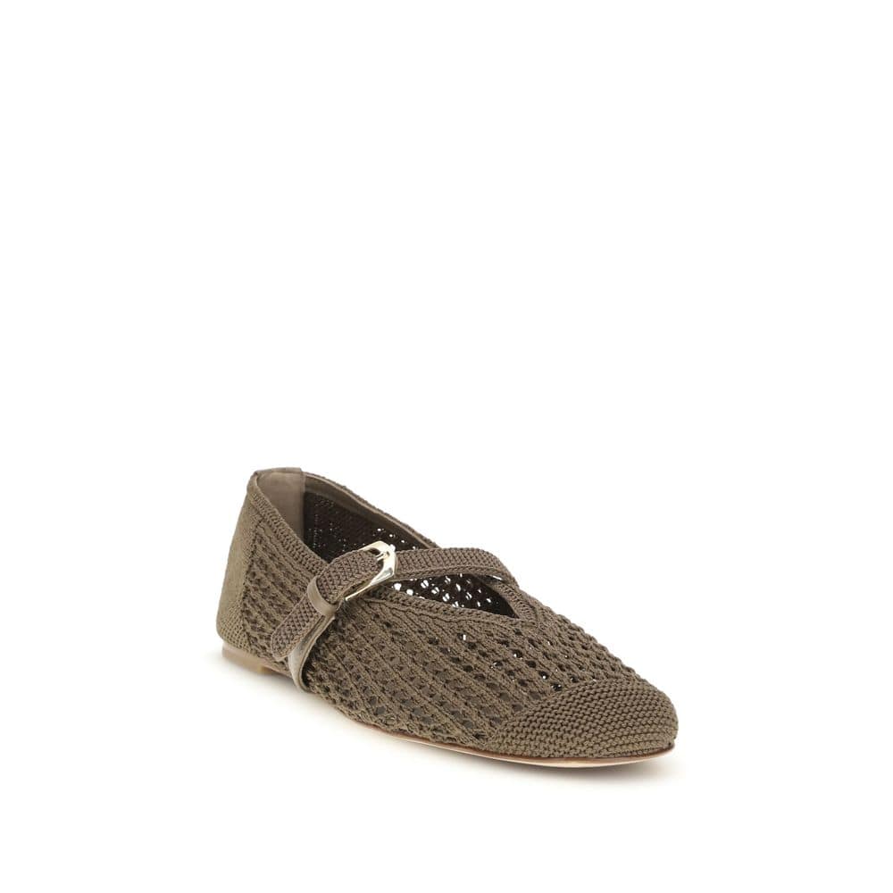 Stuart Weitzman Beige Fabric Ballet Flats - Image 2