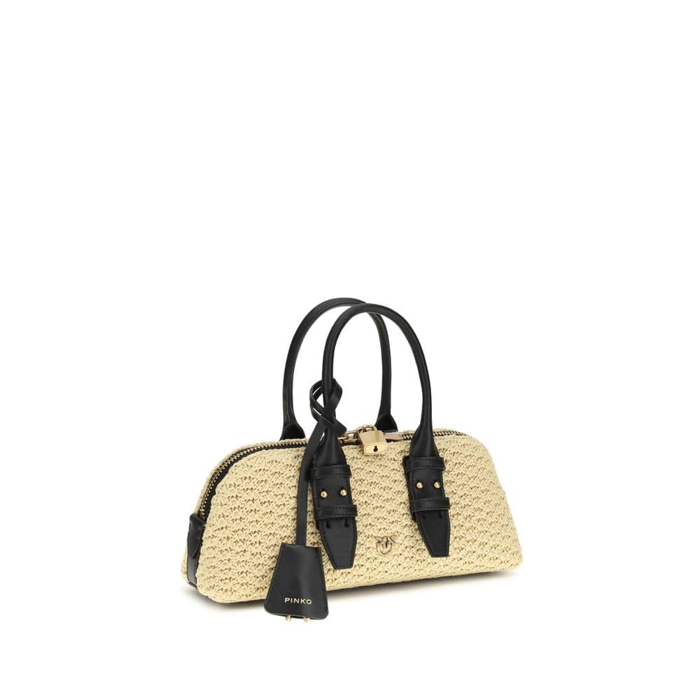 PINKO Beige Raffia Shoulder Bag - Image 2
