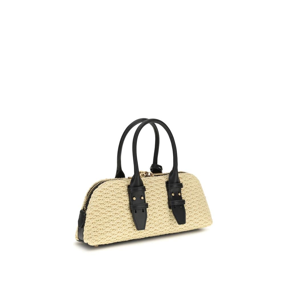 PINKO Beige Raffia Shoulder Bag - Image 3