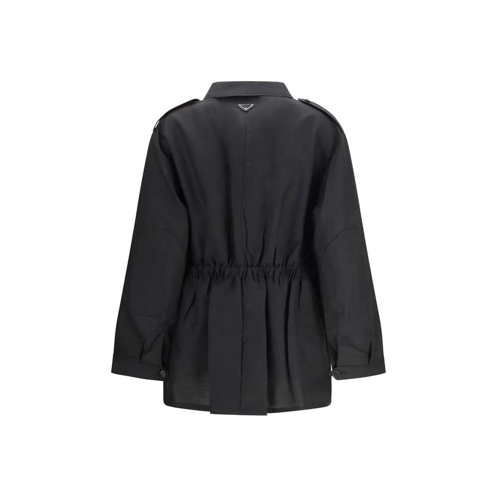 Prada Black Mohair Coat - Image 2