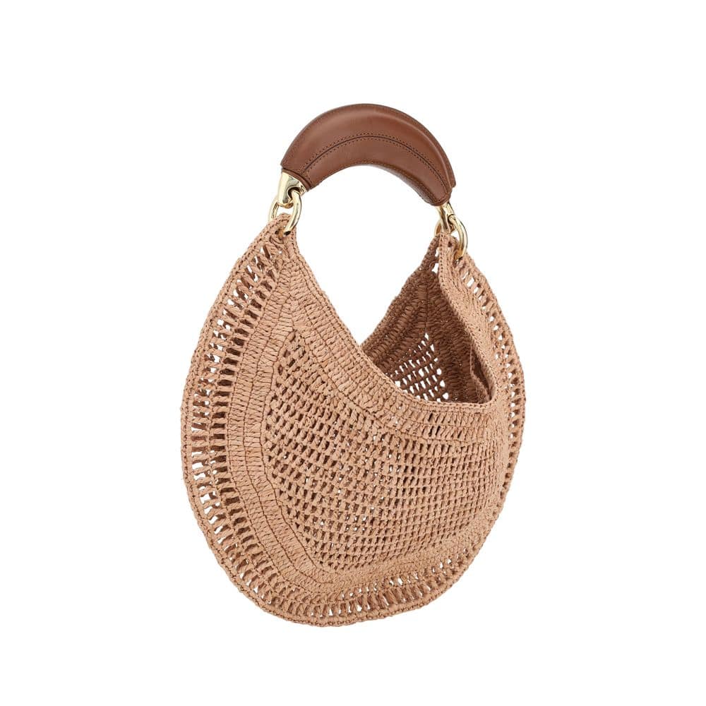 ChloƩ Beige Raffia Shoulder Bag - Image 3