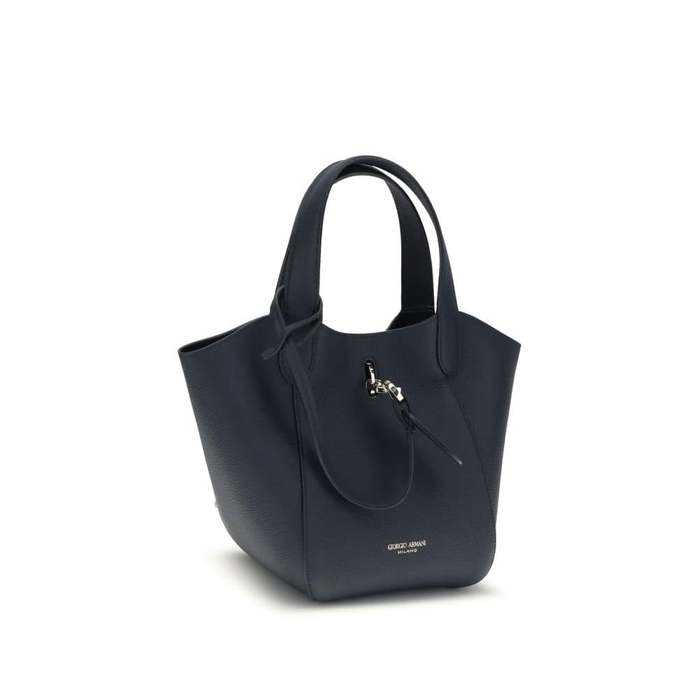 Giorgio Armani Blue Calf Leather Bos Taurus Handbag - Image 2