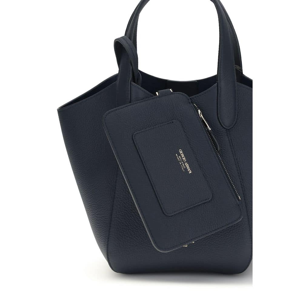 Giorgio Armani Blue Calf Leather Bos Taurus Handbag - Image 4