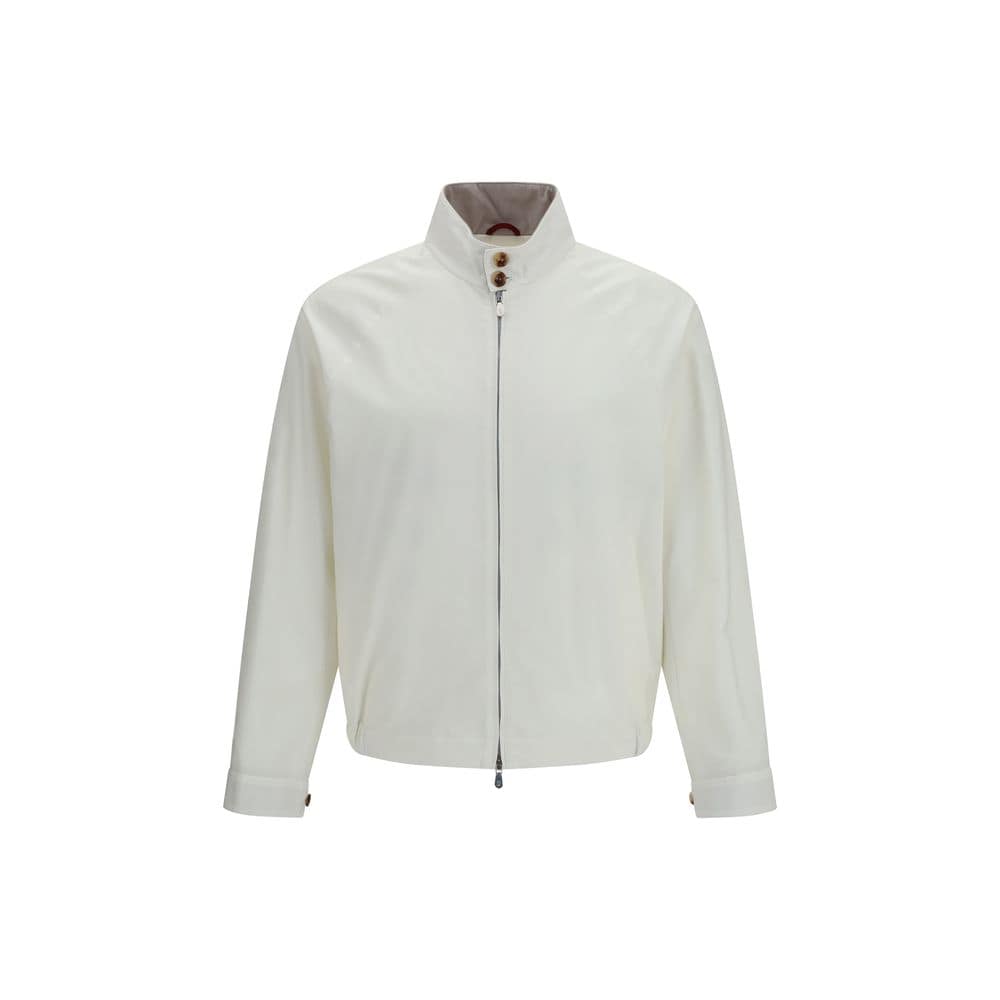 Brunello Cucinelli White Cotton Full-Length Jacket