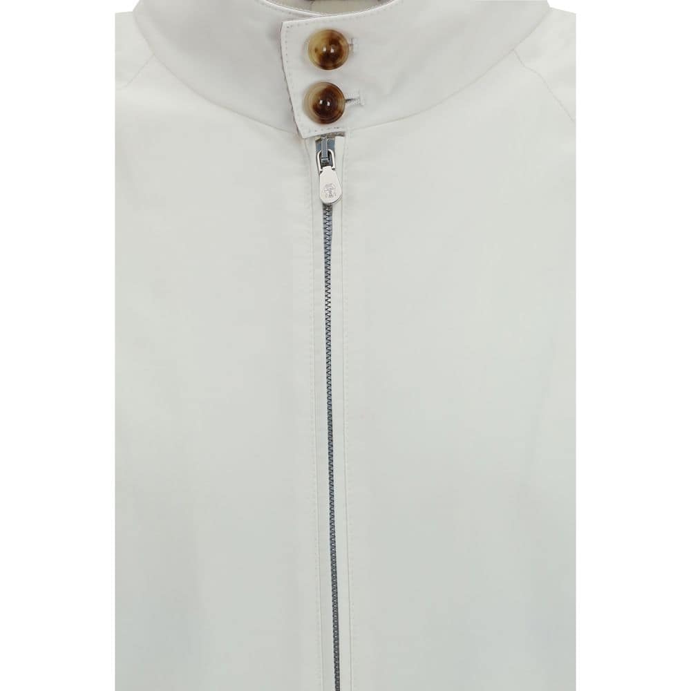 Brunello Cucinelli White Cotton Full-Length Jacket - Image 3