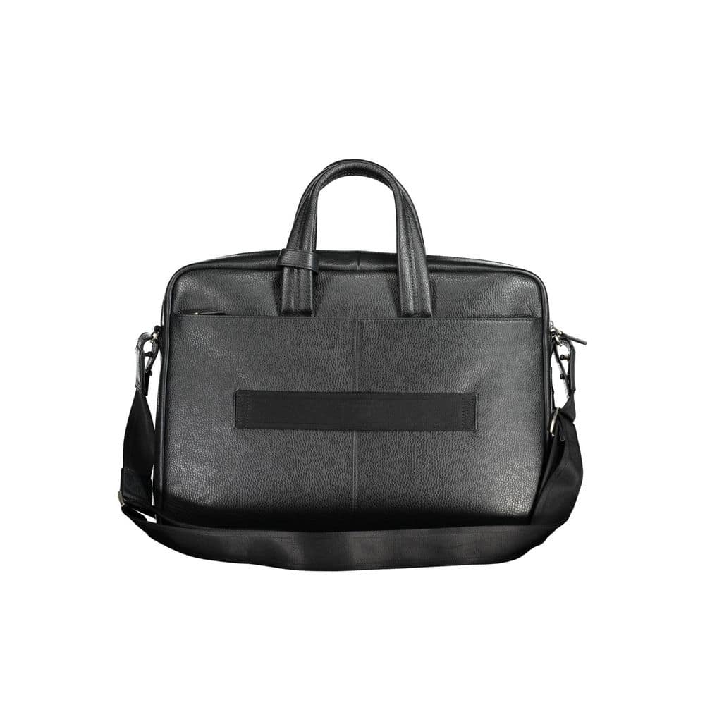 Piquadro Nero Leather Men Briefcase - Image 2