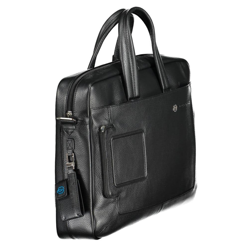 Piquadro Nero Leather Men Briefcase - Image 3