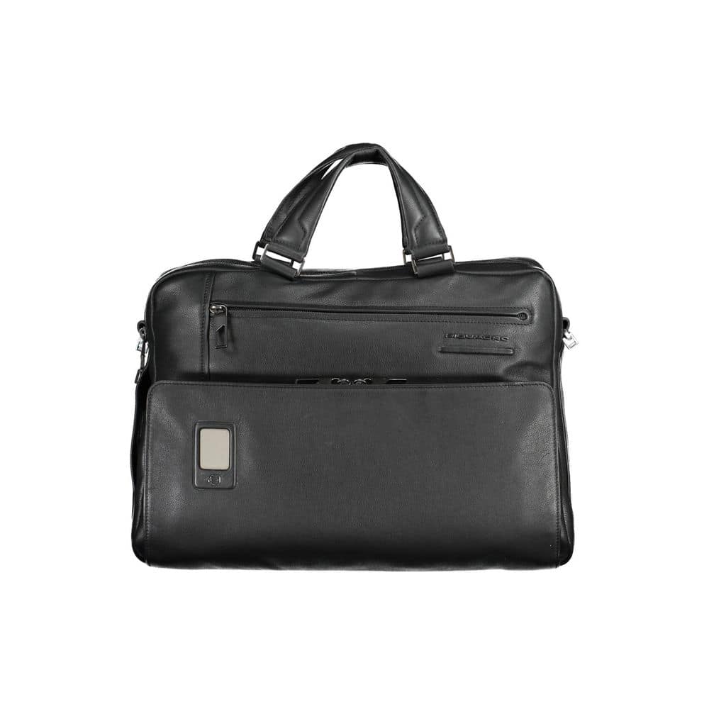 Piquadro Black Leather Men Briefcase