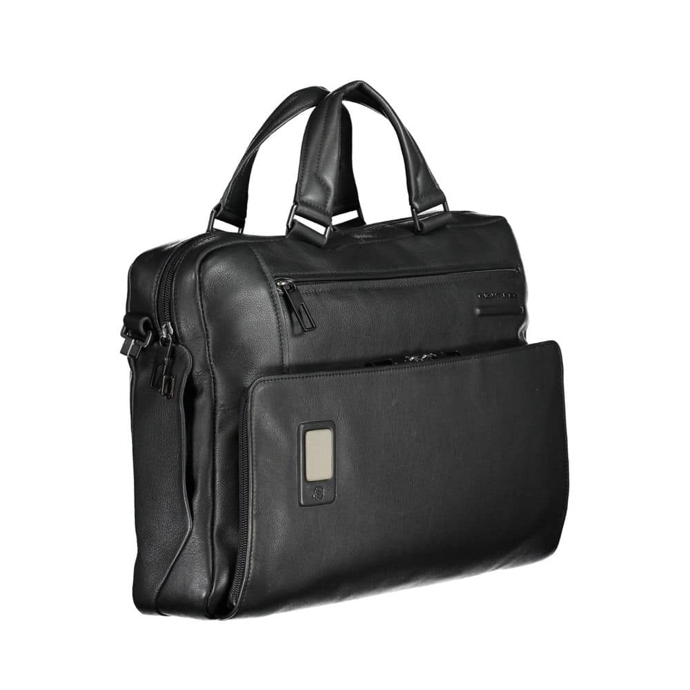 Piquadro Black Leather Men Briefcase - Image 3