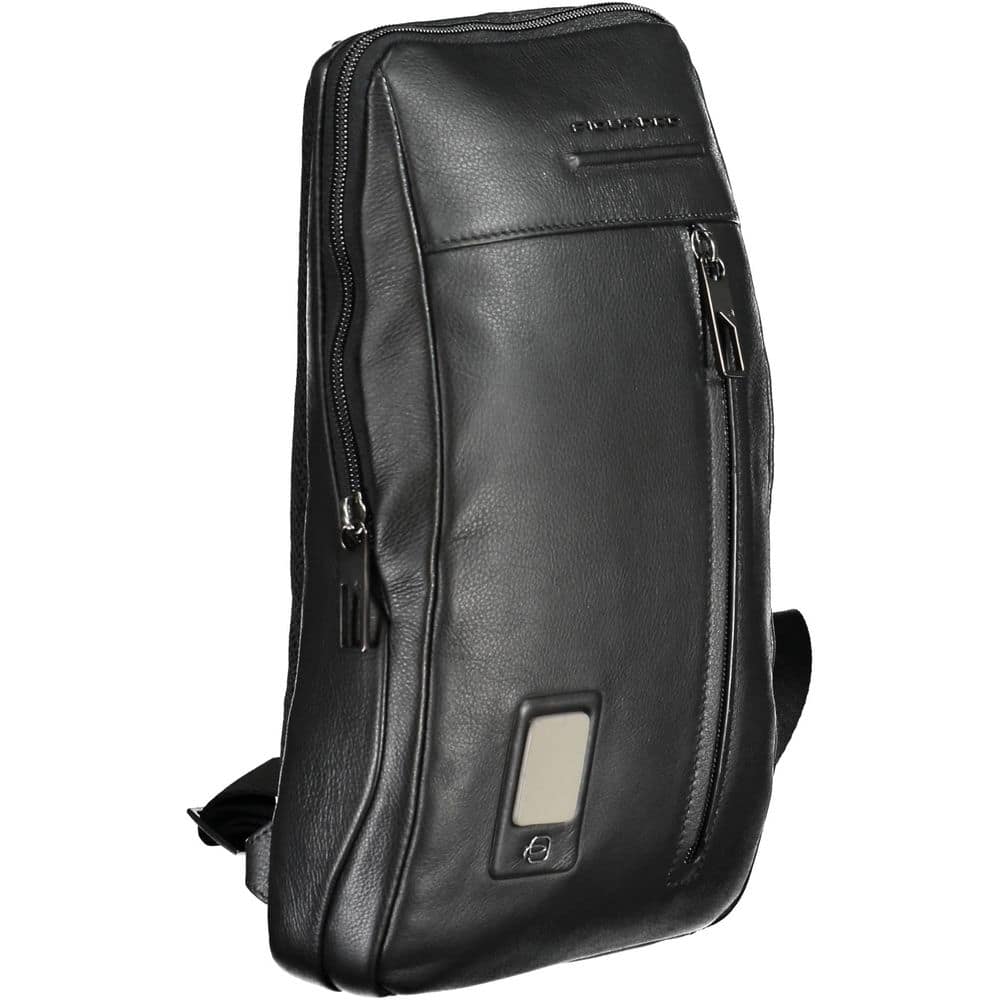 Piquadro Nero Leather Mens Shoulder Bag - Image 3