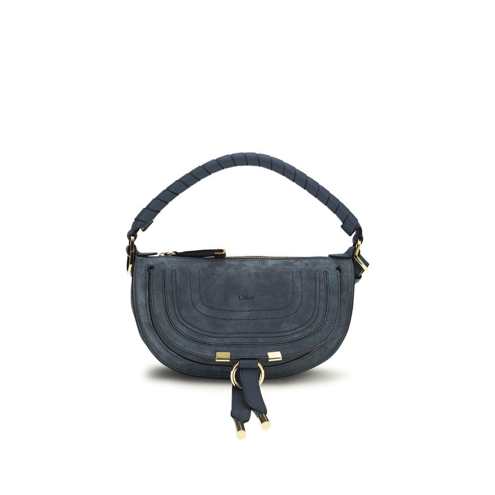 ChloƩ Blue Calf Leather Bos Taurus Shoulder Bag