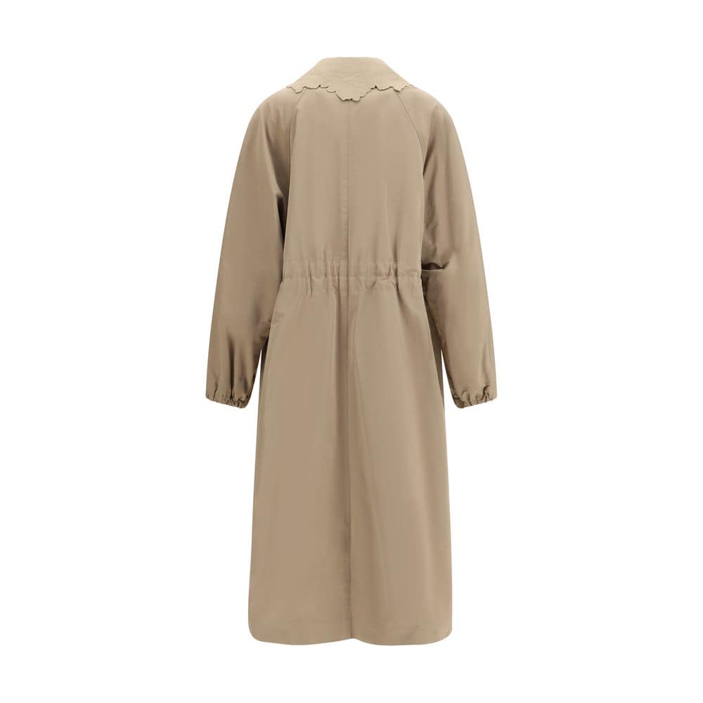 Fabiana Filippi Beige Polyester Trench Coat - Image 2