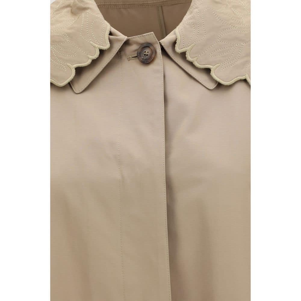 Fabiana Filippi Beige Polyester Trench Coat - Image 3