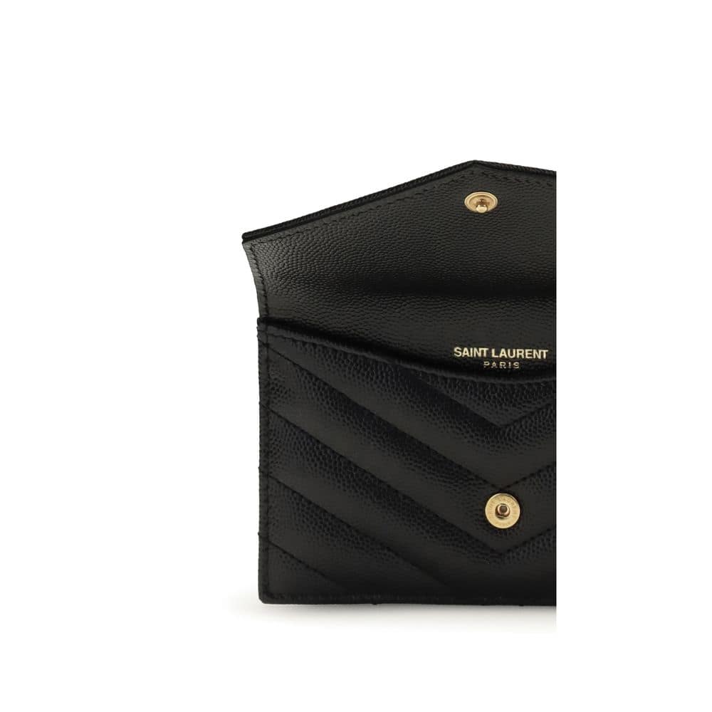 Saint Laurent Black Calf Leather Bos Taurus Wallet - Image 3