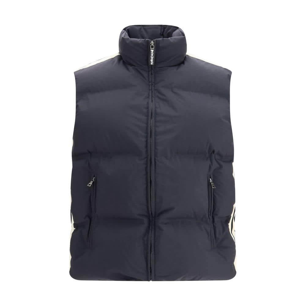 Palm Angels Black Polyamide Sleveless Jacket