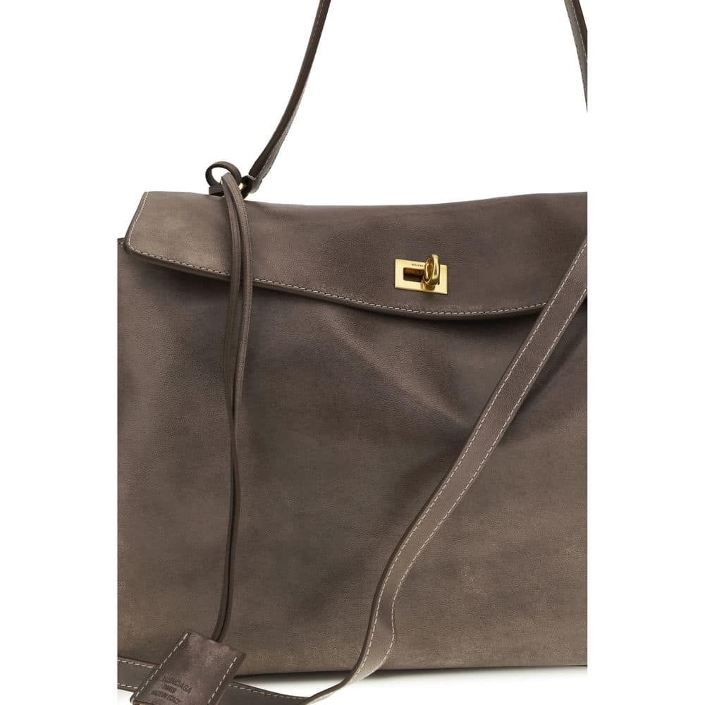 Balenciaga Gray Lamb Ovis Aries Aries Shoulder Bag - Image 4