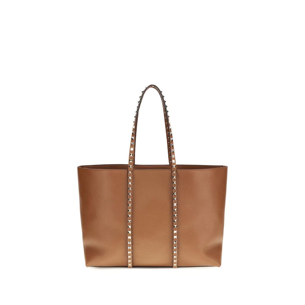 Valentino Garavani Brown Calf Leather Bos Taurus Shoulder Bag