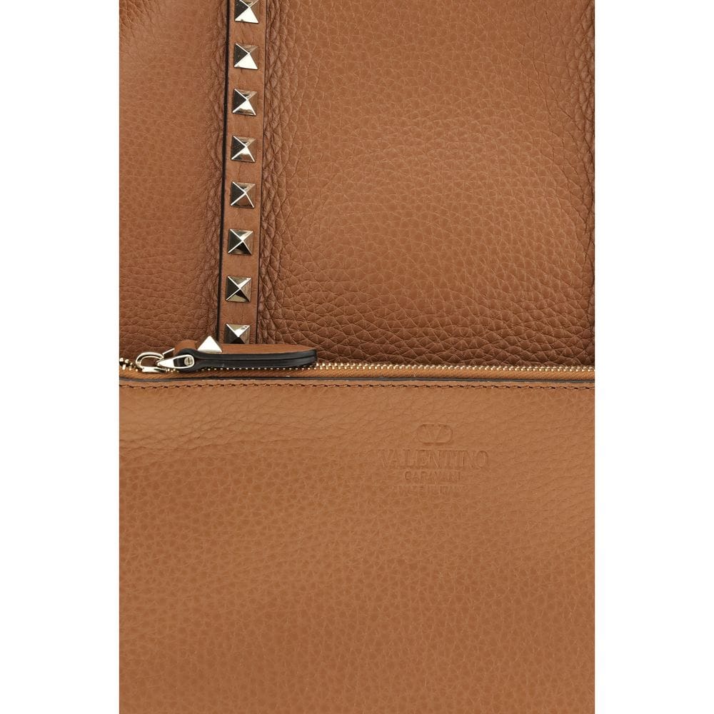 Valentino Garavani Brown Calf Leather Bos Taurus Shoulder Bag - Image 4