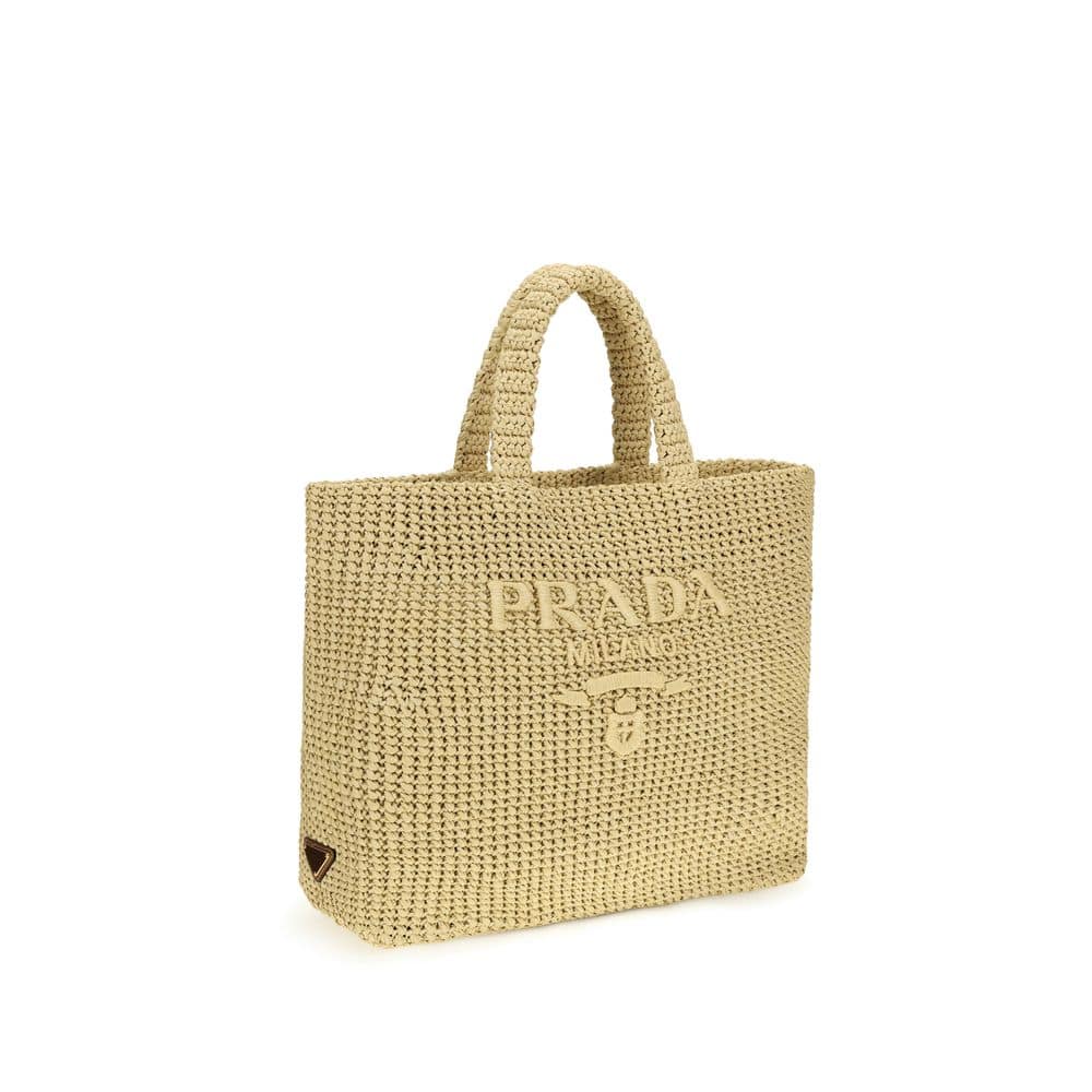 Prada Beige Raffia Shoulder Bag - Image 2