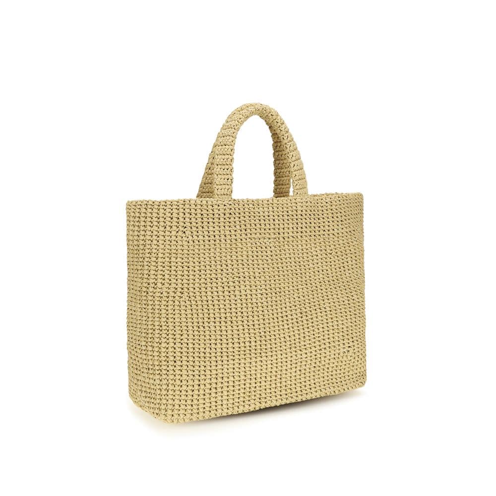 Prada Beige Raffia Shoulder Bag - Image 3