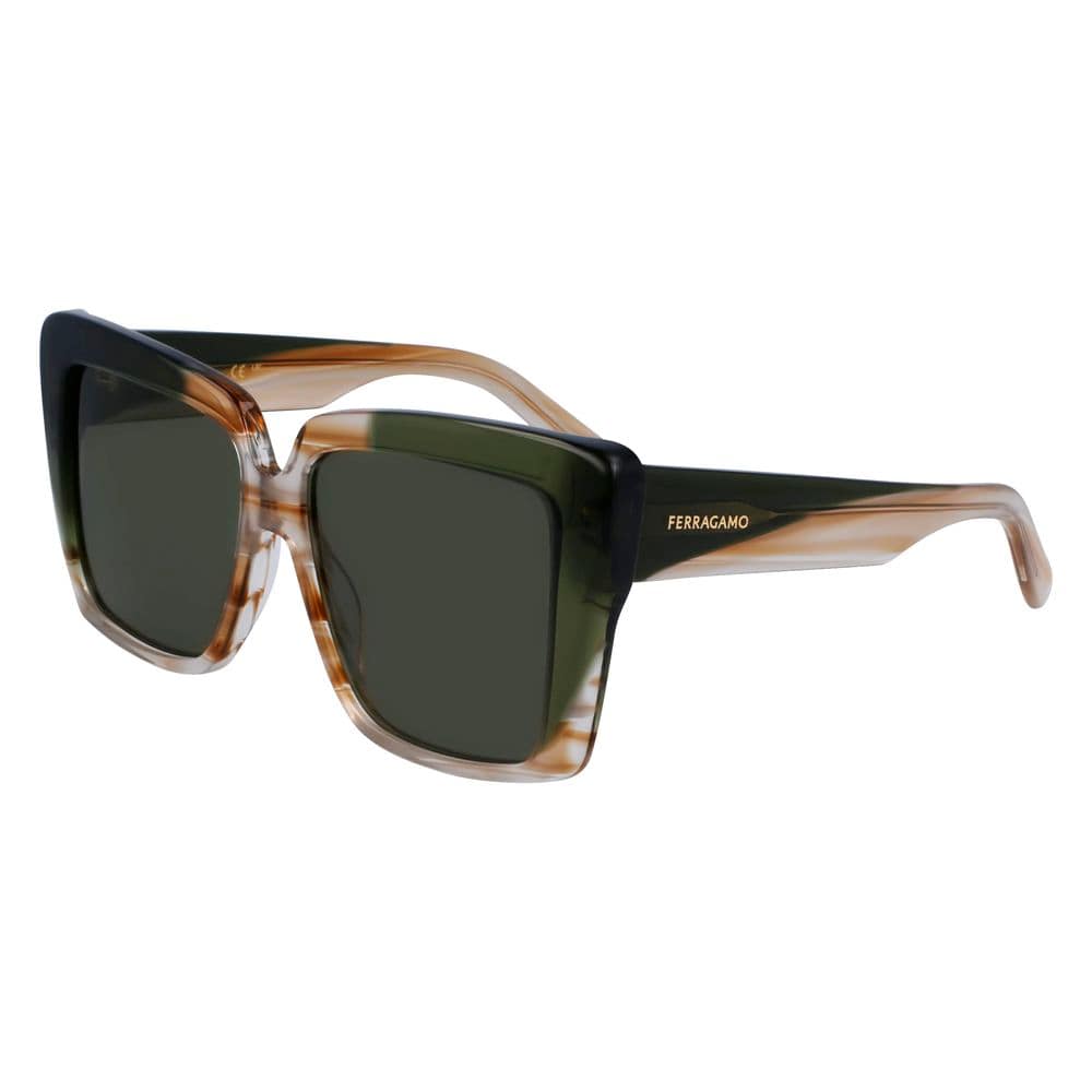 Ferragamo Brown Acetate Sunglasses