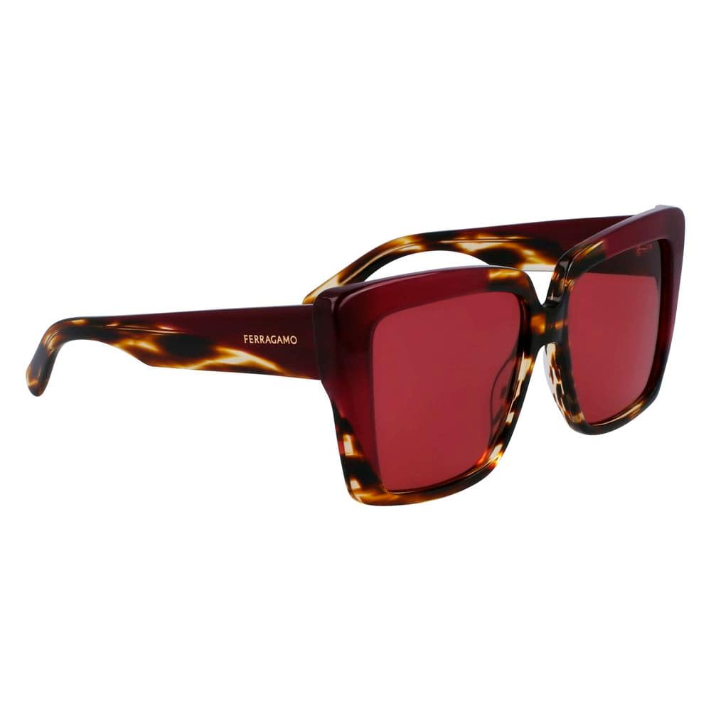 Ferragamo Brown Acetate Sunglasses - Image 3